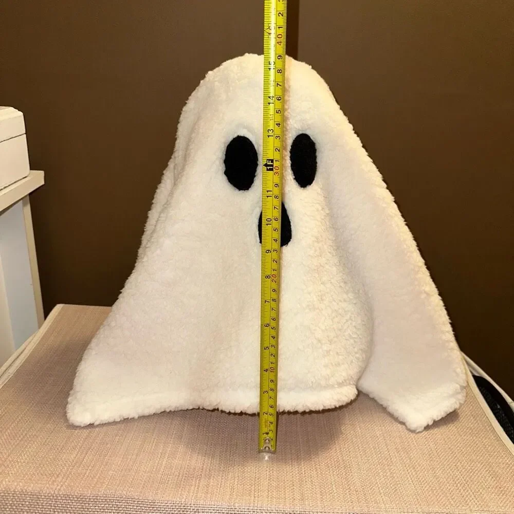 Costco Viral Brentwood Sherpa Ghost Plush Halloween Decor Pillow White NEW
